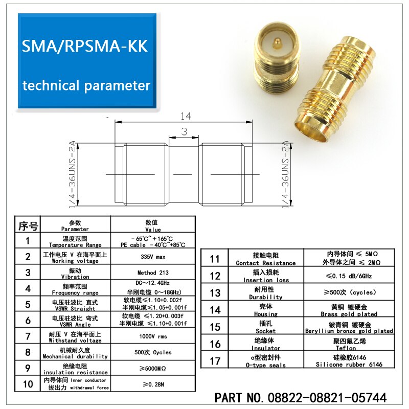 Connector Socket SMA Female Jack To SMA Female Plug 2 Dual SMA Female Gold Plated Brass Straight Coaxial RF Adapters