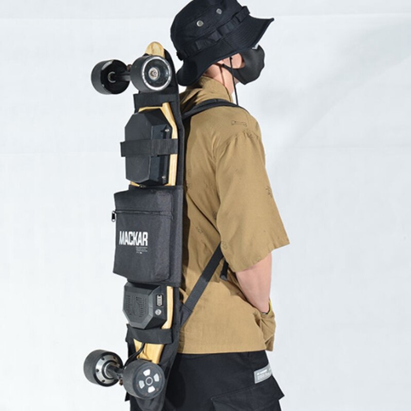 MACKAR – sac à dos de Skateboard électrique SIMPLE et populaire, plaque Plate, Double épaule, pliable et réglable de 37 pouces