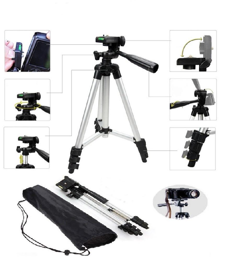 EastVita Aluminum Camera Camcorder Portable Tripod Stand Holder for Canon Nikon iPhone