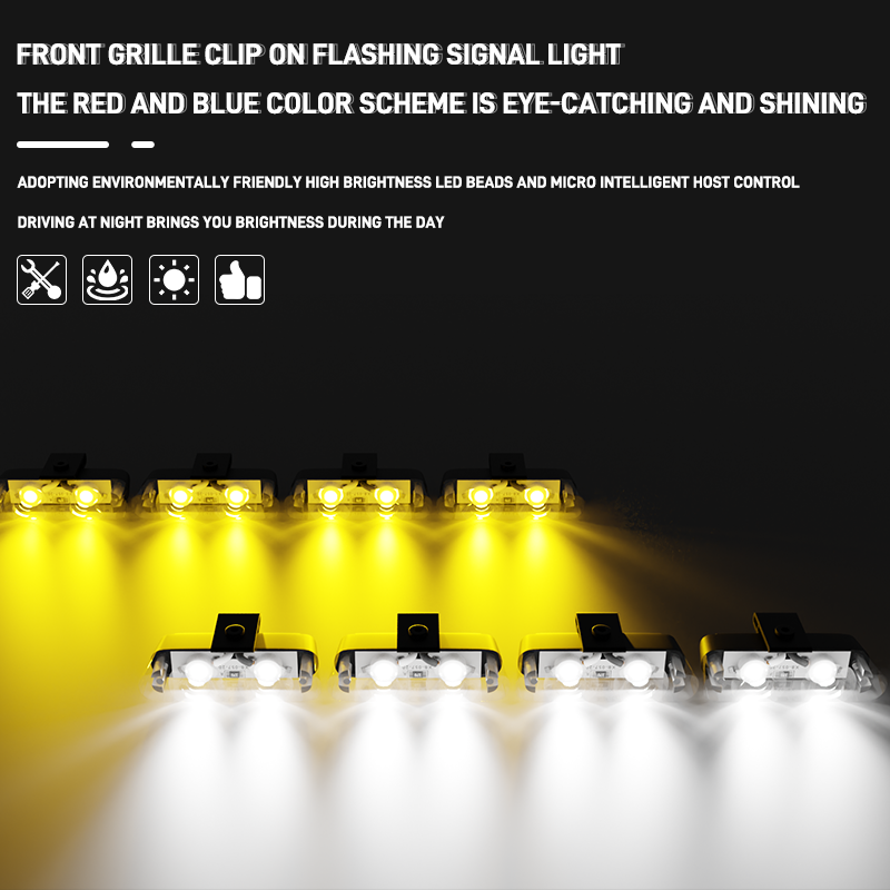 8 in 1 LED Emergency Strobe Lights For Truck Vehicle Warning Flashing Caution Light Grilles DRL Police Wireless Remote Control: Magenta