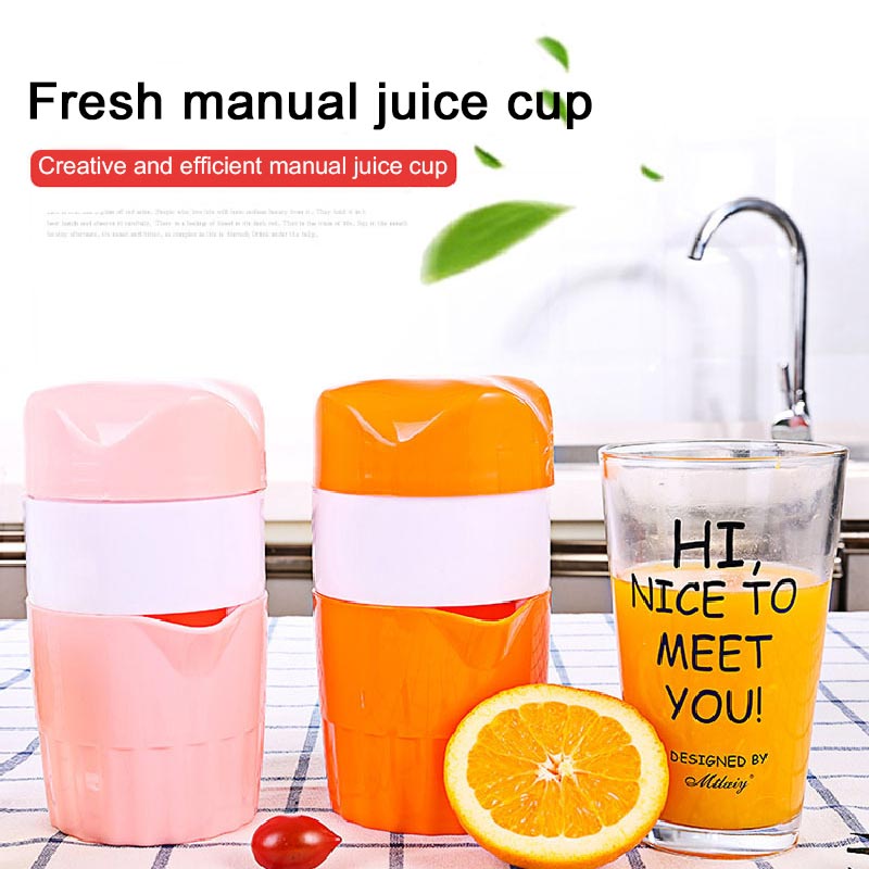 Portable Manual Citrus Juicer Orange Lemon Fruit Juicer 300ml Orange Juice Cup Child Healthy Living Drinking Juicer