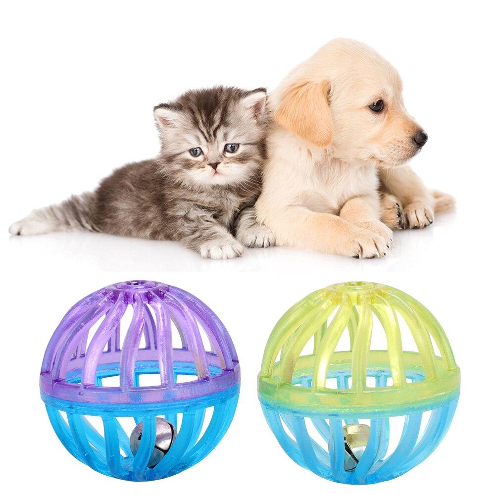 4pc plastic bellen, schattig, diverse kleuren, draagbaar, duurzaam, plastic bellen voor kleine huisdieren, puppy's en katten