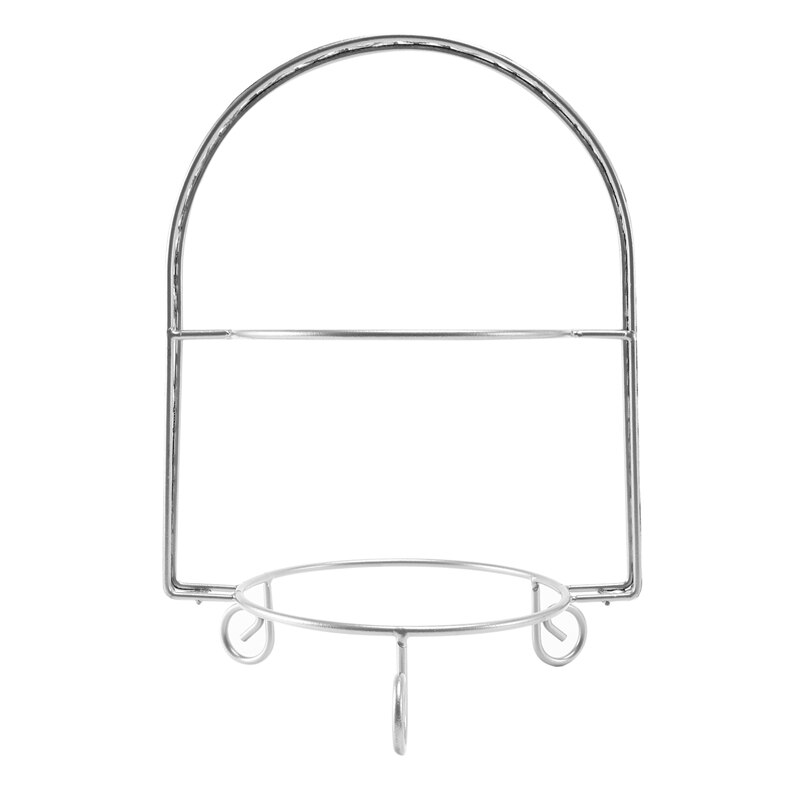 2X Metalen Cake Stand Double-Layer Boog-Vormige Gouden Fruit Dessert Rack Bruiloft Verjaardagsfeestje Decoratie Stand Zilver