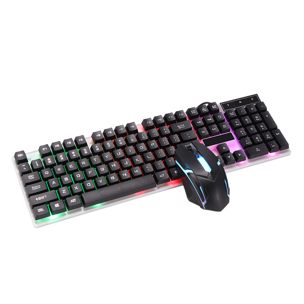 Gaming Keyboard Game Keyboard And Mouse Set LED Backlit Wired 2.4G Keyboard Gamer Keyboard Illuminated Gamer Keyboard For Laptop