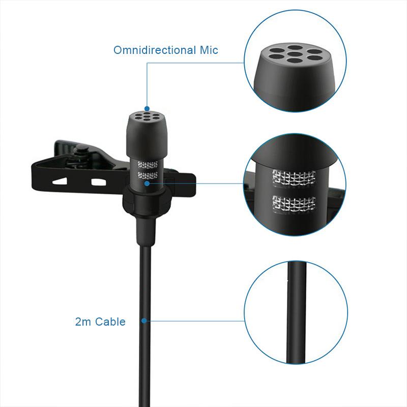 Mini Microphone Portable à clipser, pour iPhone 11 12 pro max iPad Xiaomi Smartphone Android DSLR, appareil photo, PC Portable