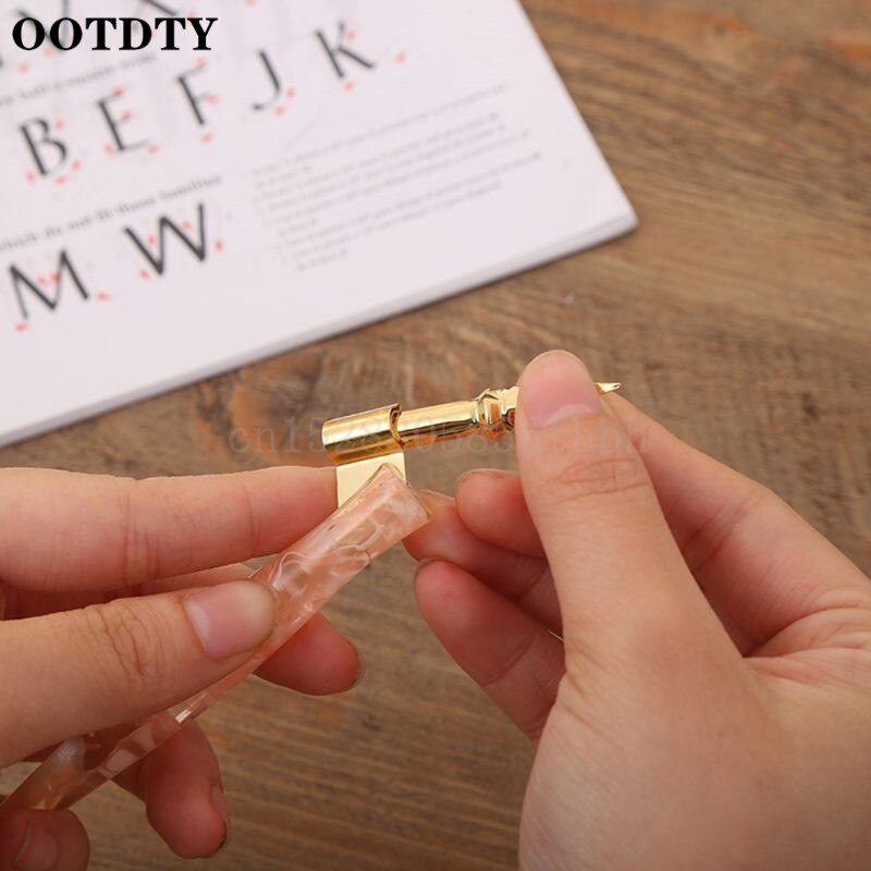 Antique English Oblique Calligraphy Dip Pen Nib Holder Handwriting Handmade Copper Scrip Fountain Pen