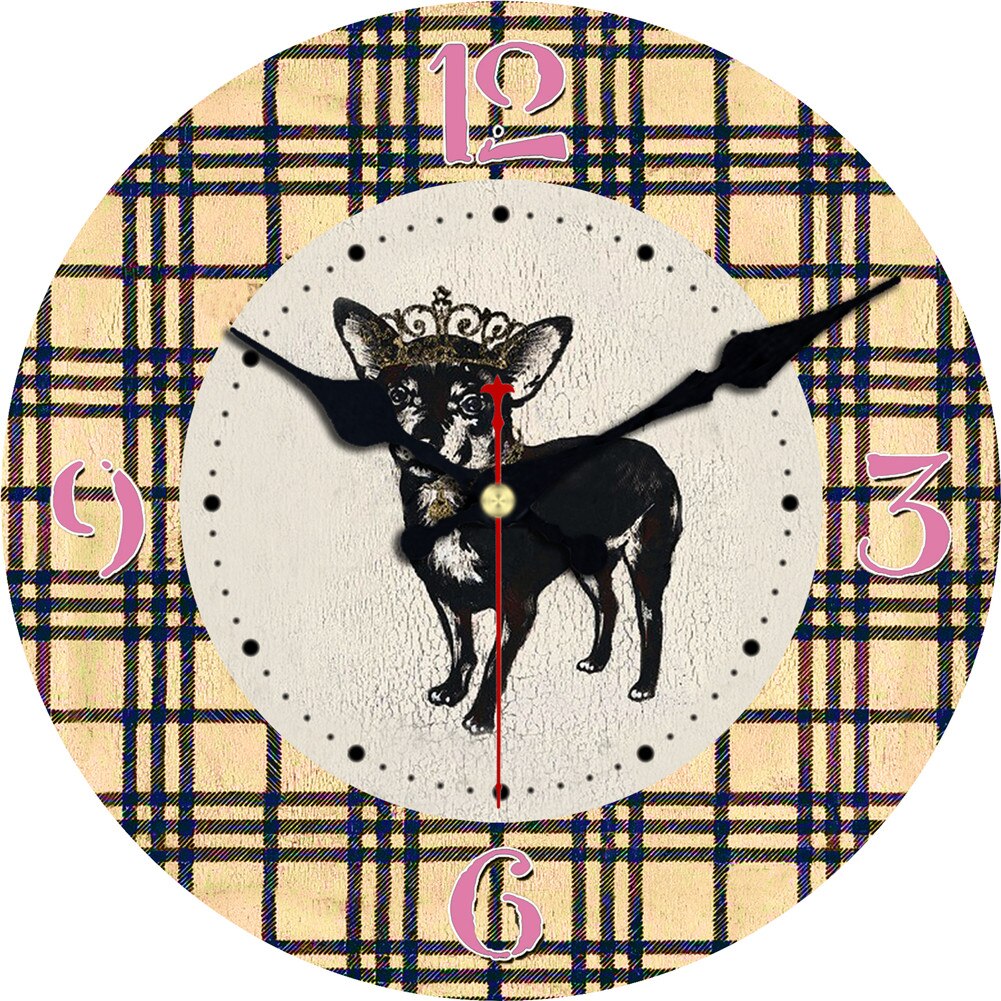 WONZOM Cute Cat Animal,Bread Wall Clocks,Vintage Dog Wall clock,Cow Wall Watches Home Decor,Kitchen Wall Clock