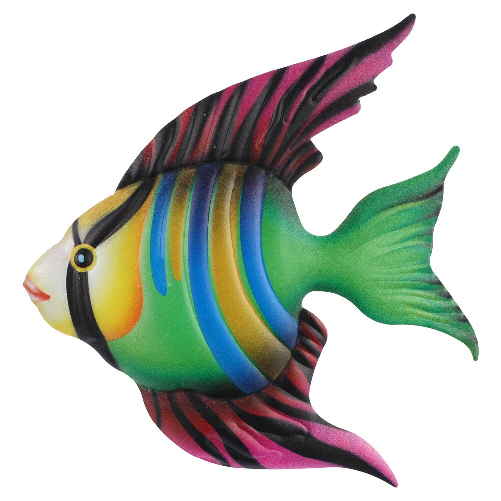 Fish Iron Hanging Ornament Hanging Wall Art Decor Craft Decoration