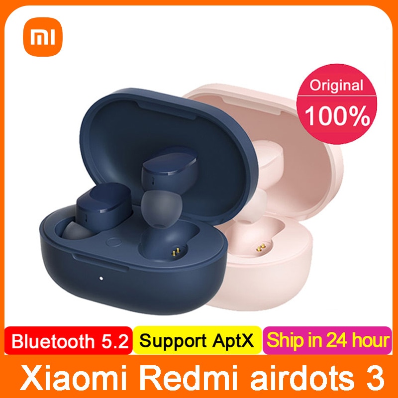 Xiaomi Redmi AirDots 3 True Wireless Bluetooth earphone aptX Adaptive Stereo Bass With Mic Handsfree Buds 3 TWS Earbuds