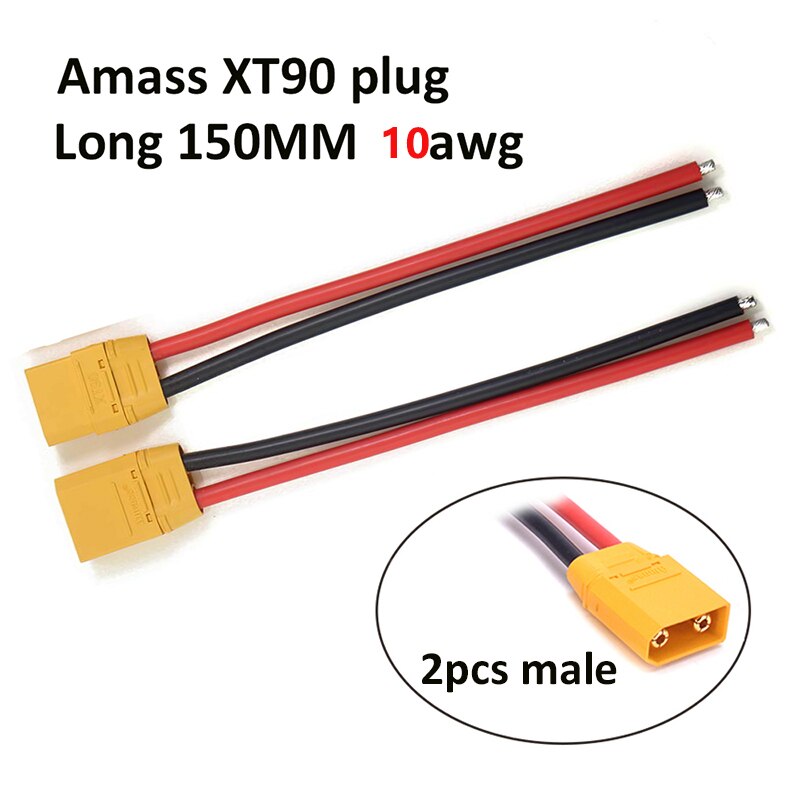 ACCUMULA XT90 Maschio Femmina Connettore Spina Trecce con 150 millimetri 10AWG Filo di Silicone RC Batteria del Cavo di Legare per RC Lipo batteria: 2pcs XT90 10awg M