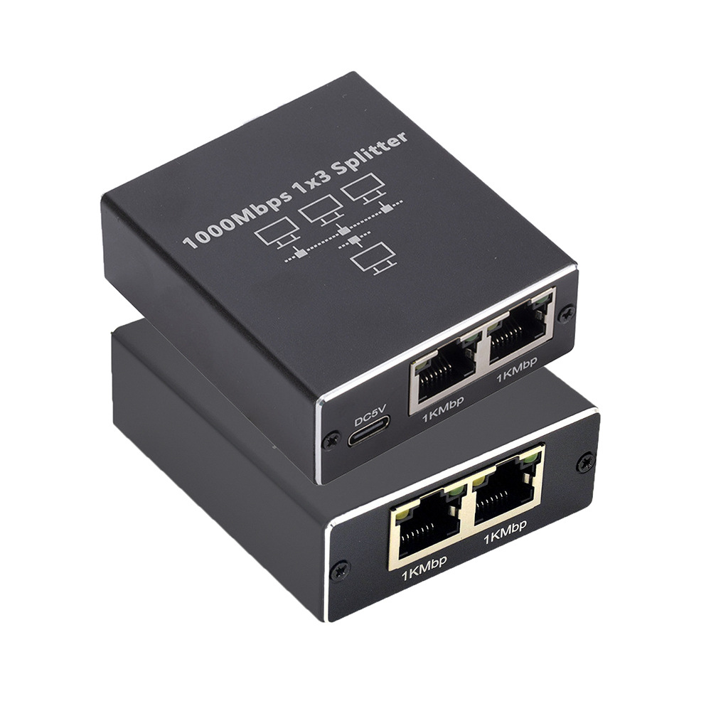 1000Mbps Ethernet Splitter Adapter LAN Extender Network RJ45 1 to 2/3/4 Works Simultaneously For TV Computer Router Switch: WHITE