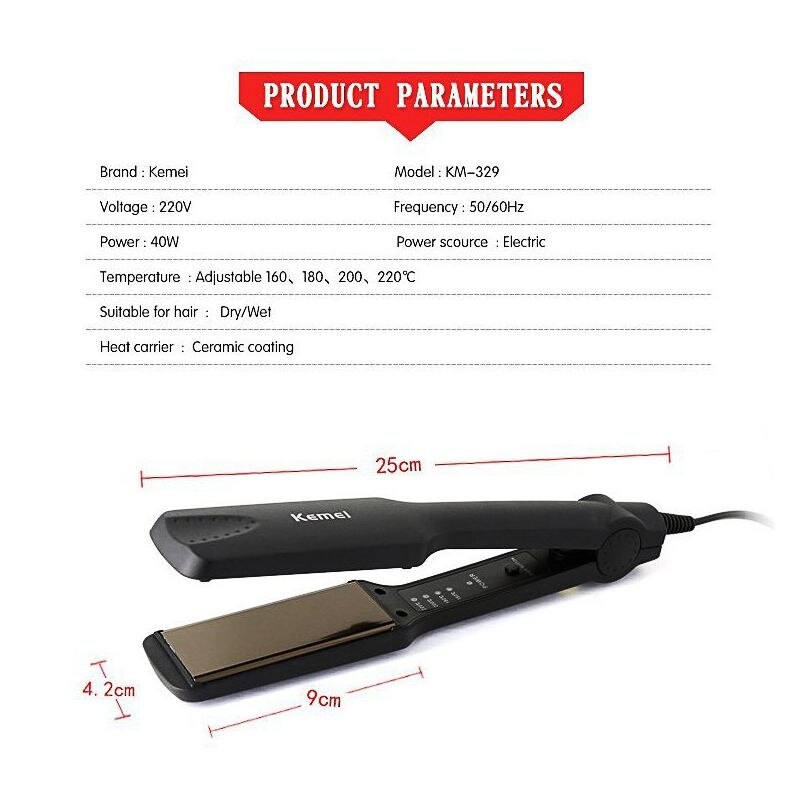 Kemei Hair Straightener Styling Tools Hair Curling Boards Curling Flat Straightening