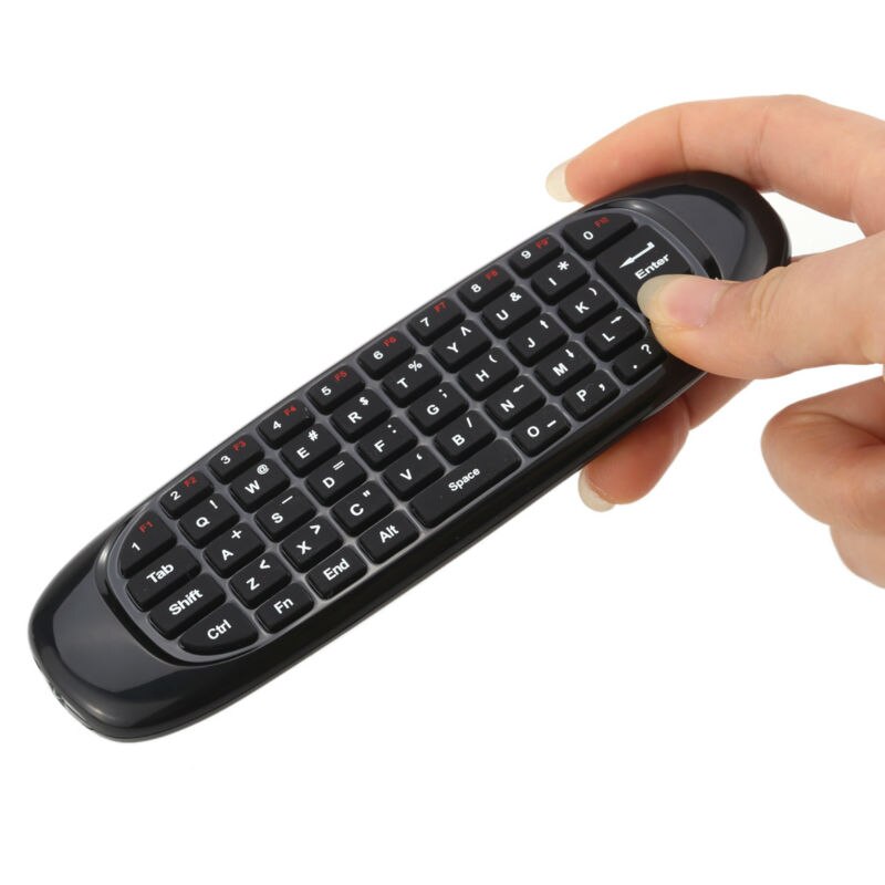 7 färgbakgrundsbelyst rysk engelsk  c120 gyroskop fly air mouse 6- axlig sensor android fjärrkontroll mini 2.4 ghz trådlöst tangentbord