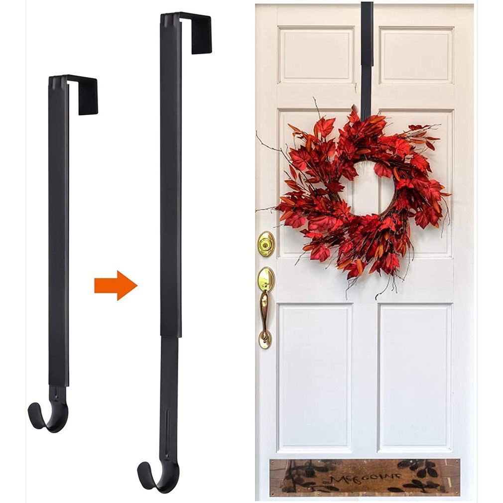 Wreath Door Hanger Adjustable Metal Hook Home Kitchen Wall Garland Holder Storage Rack Organizer Christmas Party Decoration