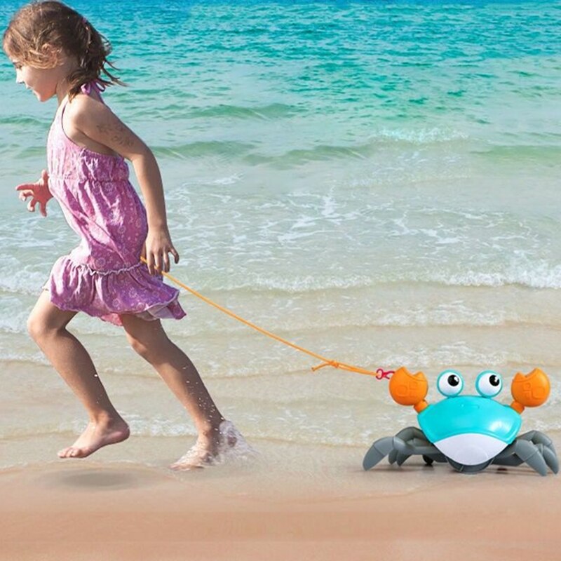 Child Bath Toy Big Crab Clockwork Baby Infant Water Classic Toy Beach Toys for Baby Drag Baby Bath Tub Summer Toys for Kids