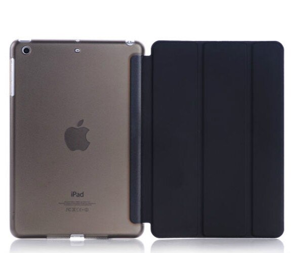 Funda para Apple iPad Air 1 9,7 "A1474 A1475 funda con Tapa de cuero para tableta inteligente con soporte magnético para ipad aire 2 A1566 A1567: for iPad 9.7 Black
