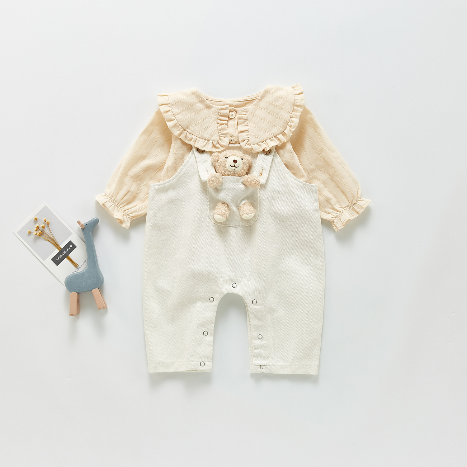 Herfst Baby Overalls Leuke Cartoon Pop Broek Voor Jongens En Meisje Denim Jumpsuit Casual Kids Jean Broek 6M-3T