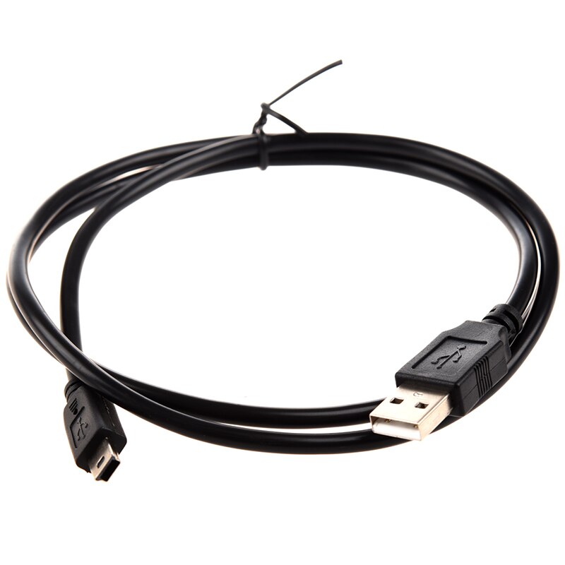 USB Type A Male / Mini-B Male Cable, 5 Pin, Black, 3 ft: Default Title