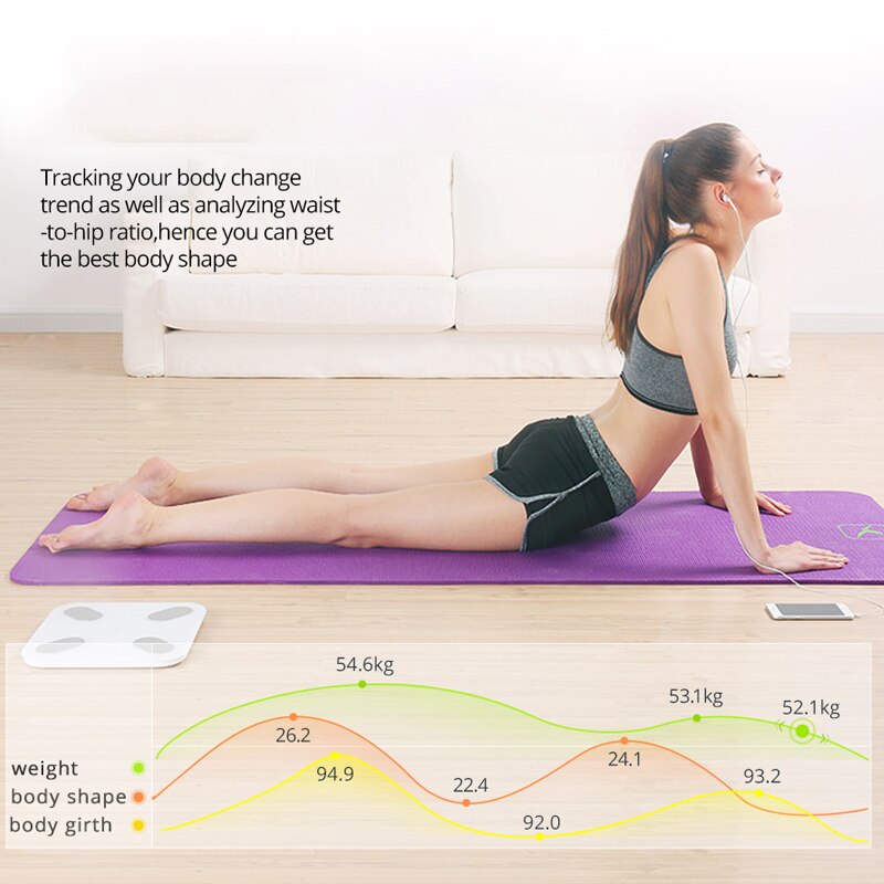 Toughened Glass Bathroom Scales Floor Digital Body Fat Scales iso Electronic Smart Weighing Scales with APP Scales Electronic