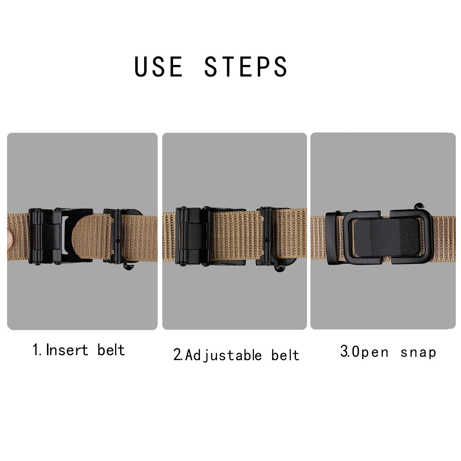 Men's belt canvas nylon alloy buckle leisure sports comfort belt one button unlock men's and women's 125cm
