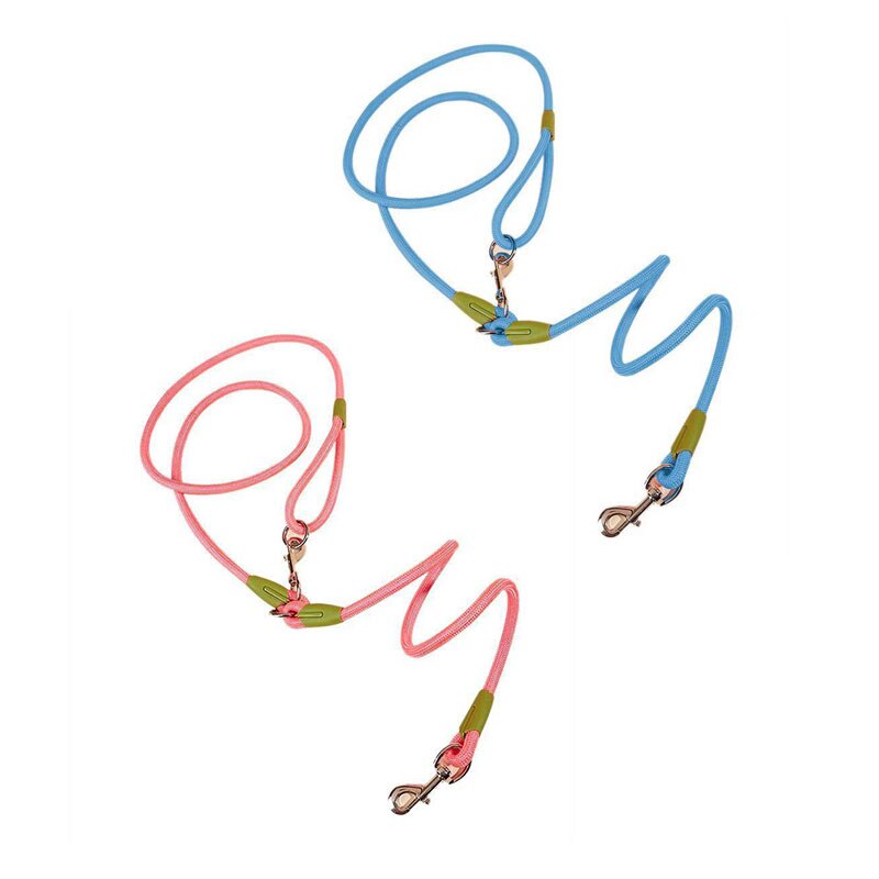 Dog Leash Harnesses Leads For Dog Walking Slung Hands Free Leashes Running Dog Chain Multifunctional Double-Head Leash