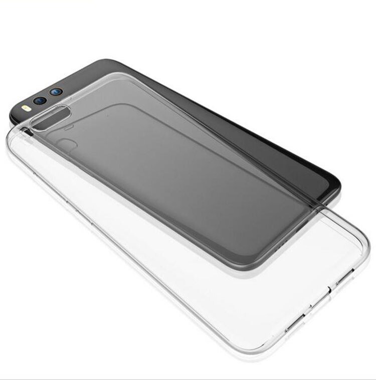 Capa de silicone tpu transparente e fosca, proteção ultra fina para xiaomi mi 6 mi6: Clear