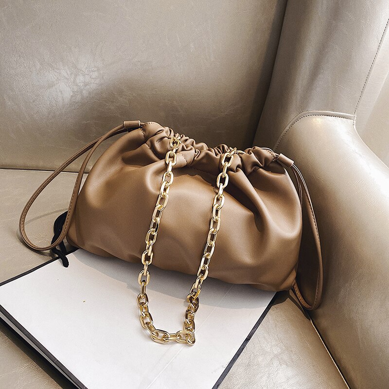 Chaîne s forme sacs pour femmes bandoulière épaule sac de messager femme sacs à main et sacs à main: Kaki