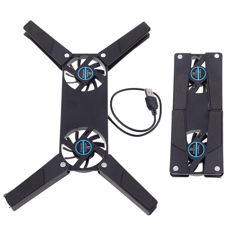 CPU Cooler Foldable USB Cooling Fan Mini Octopus Cooler Pad Quiet Stand Double Fans For 7-15 Inch Notebook Laptop