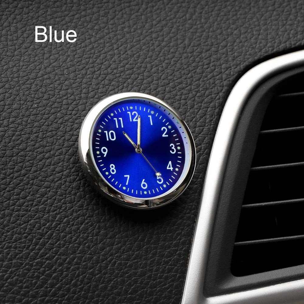 Auto Klok Uurwerk Auto Decoratie Elektronische Meter Auto Interieur Ornament Automobiles Sticker Horloge Interieur In Auto Accessoires: Blue