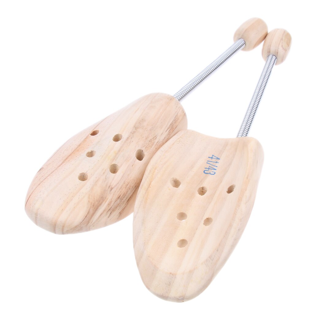 2Pcs Mannen Vrouwen Cederhout Shoe Tree Brancard Shaper Keeper: EU41-43 M