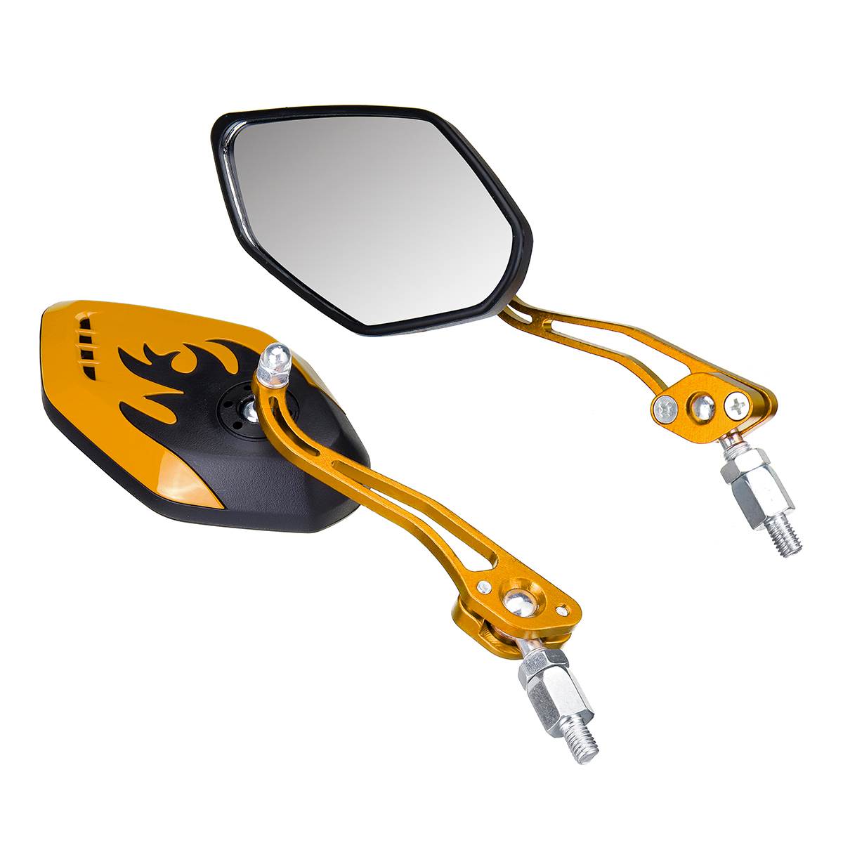 2 stks/set 360 Graden Rotatie Motorrijwiel Scooter Universal Motorcycle Achteruitkijkspiegels Motorbike Zij Spiegels 8/10mm