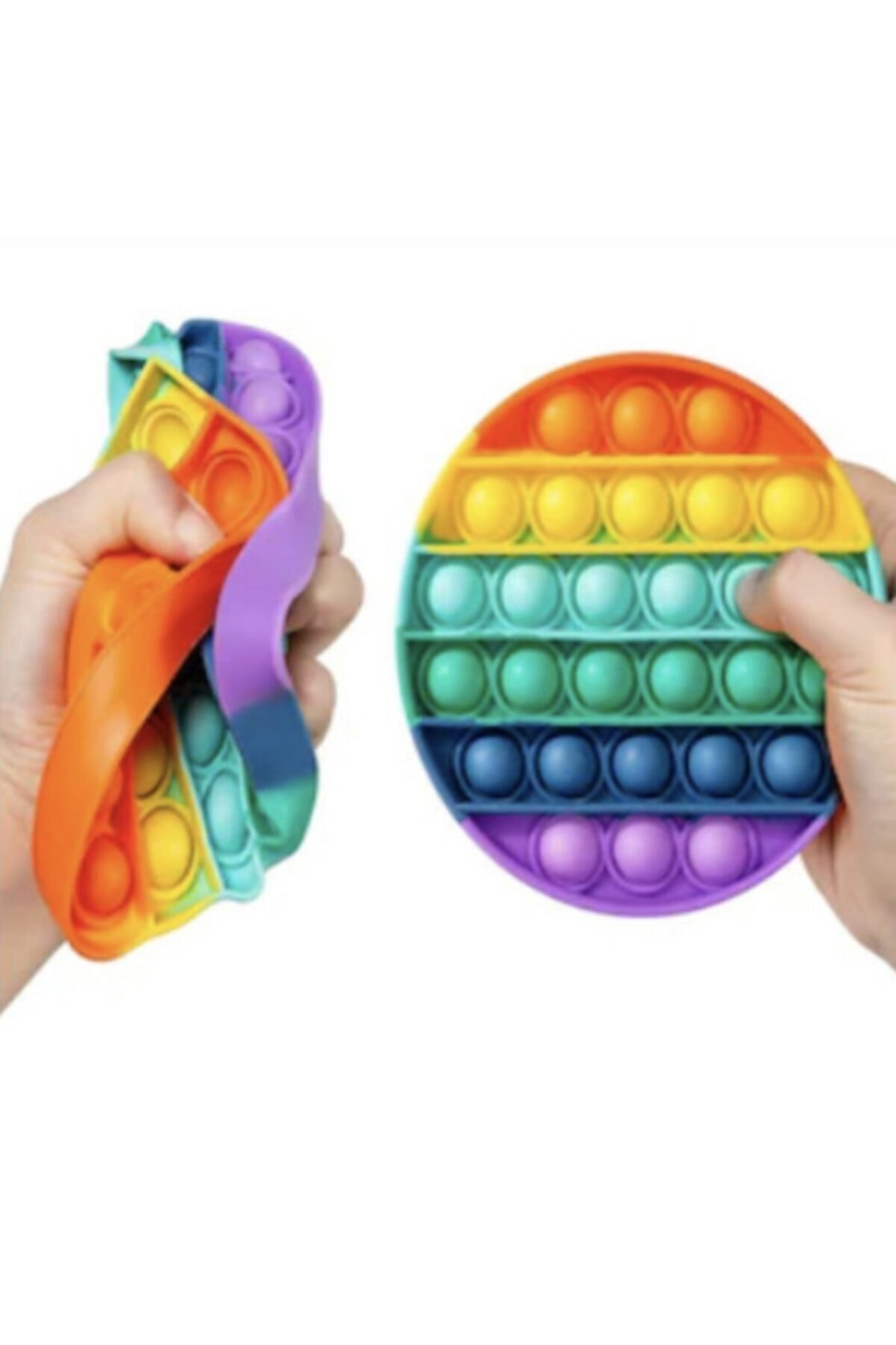 Pop Het Push Bubble Fidget Regenboog Logic Math Hersenen Enhancer Stress Ontspannen Siliconen Speelgoed