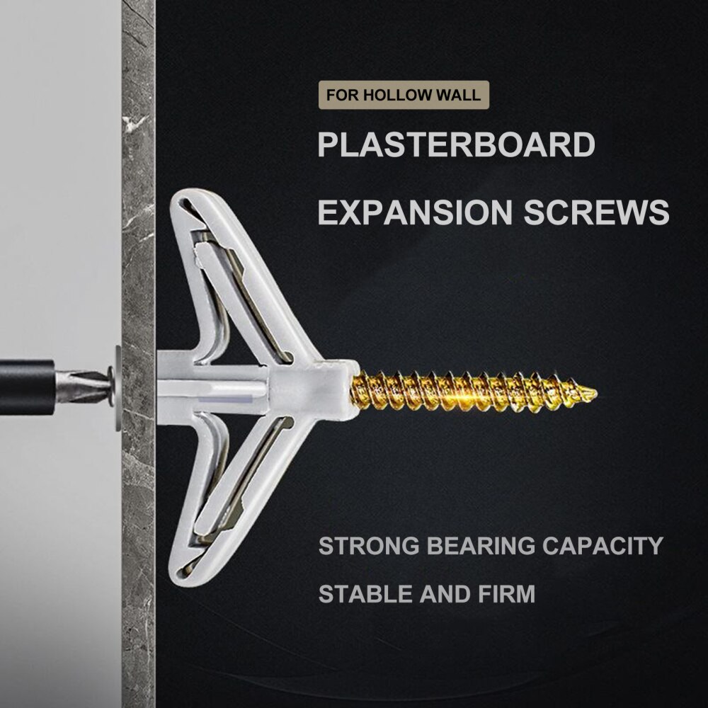 250 Pcs Anchor Durable Premium Plastic Expansion Anchor Hardwares Accessories Drywall Fixings for Home