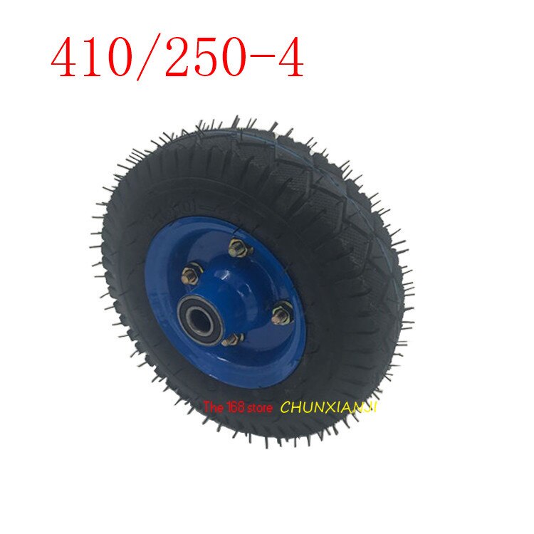 Pneumatic tire for 8-inch trolley 410/250-4 wheelbarrow wheels
