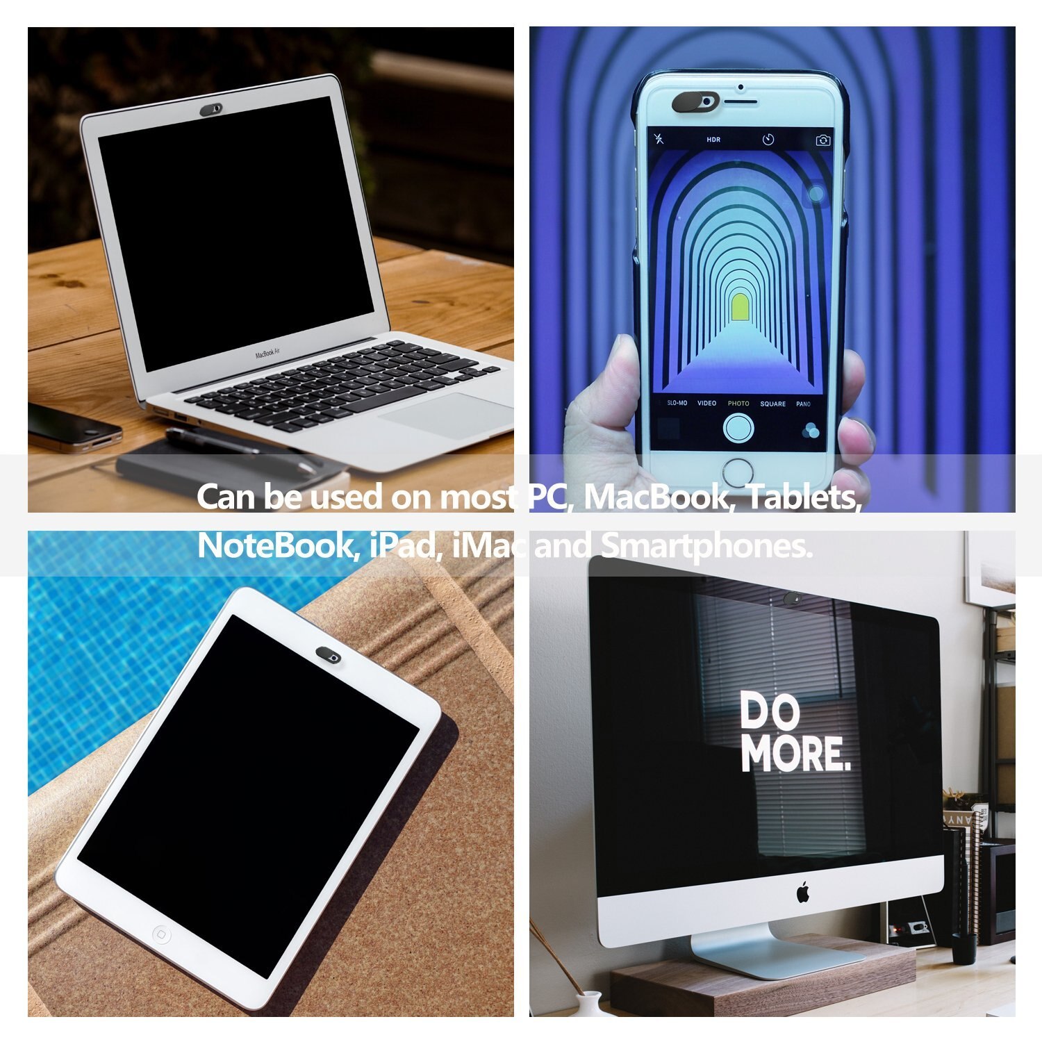 3 Pack Ultra Thin WebCam Cover Shutter Magnet Slider Camera Cover for Macbook Pro Laptops Phone Lens Web Cam Privacy Sticker