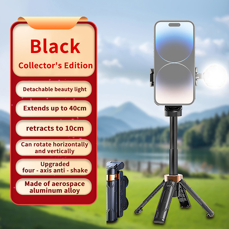 Mini trípode/palo Selfie 3 en 1, soporte para teléfono con control remoto desmontable, palo Selfie portátil de viaje, trípode antivibración, soporte para teléfono: Plata