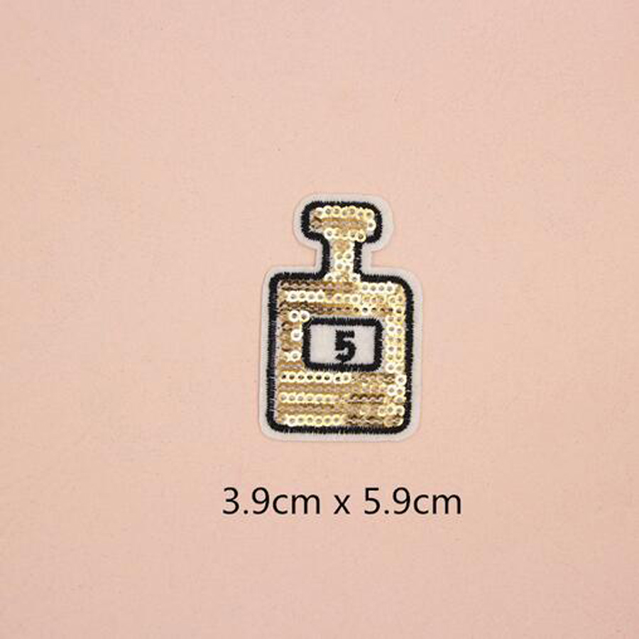 1PC Paillette Sequins Embroidered Patches Clothes Stickers Bag Sew Iron On Applique DIY Apparel Sewing Clothing Accessories BU20: BU20N15 Perfume