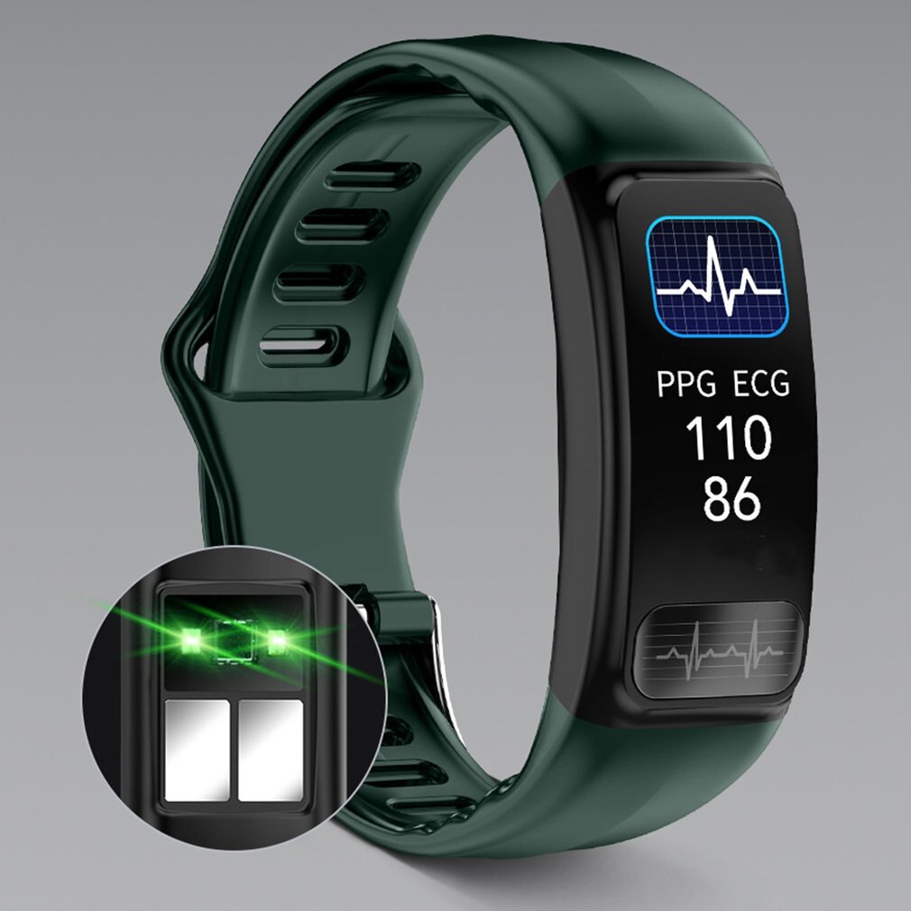 P12 smart sports bracelet PPG + ECG monitoring intelligent information remind IP67 waterproof Smart Bracelet