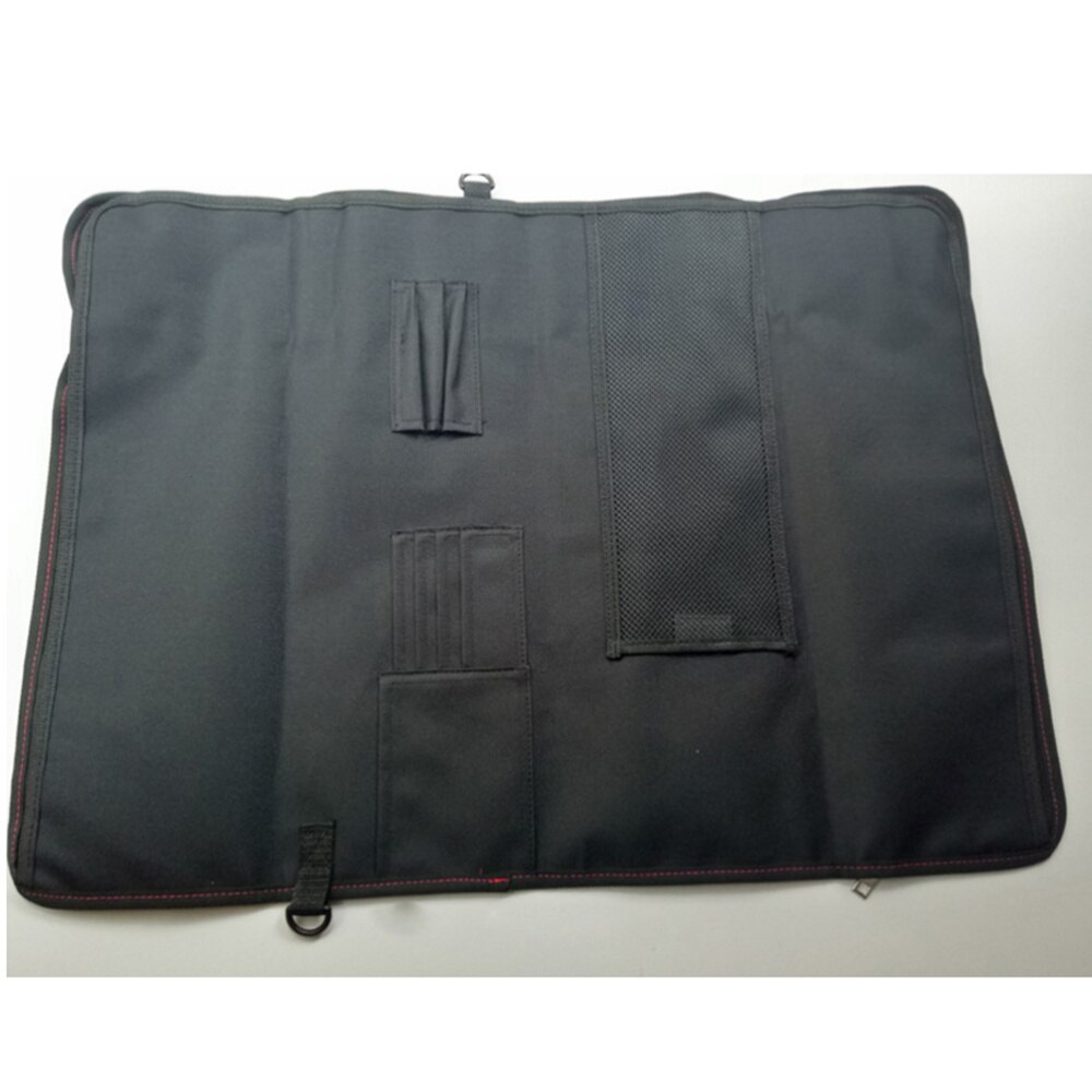 Kokkekniv etui kniv rulle taske kok taske bestik holder organizer (sort)