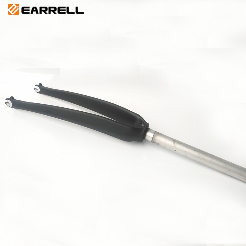 Horquilla de aluminio + carbono para bicicleta de carretera, aleación de carbono, 700C, 1-1/8 mate/brillante, freno en V, pieza de bicicleta de carreras, rock shox