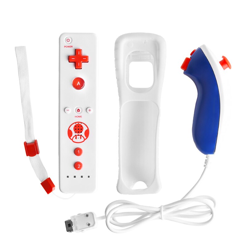 2 In 1 Motion Plus Draadloze Afstandsbediening Nunchuk Voor Nintendo Wii Nunchuck Ingebouwde Motion Plus Gamepad Met motion Sensor: 2 in 1 Whole Kit