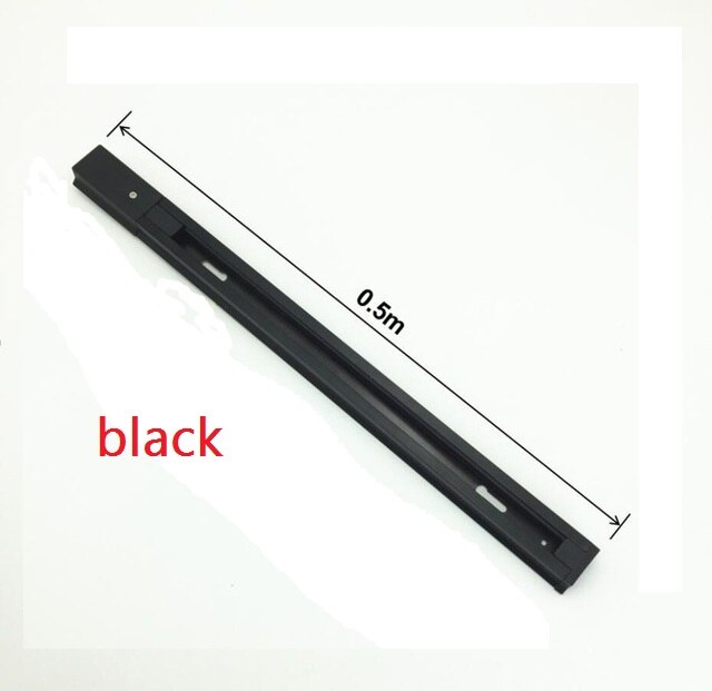 Track Beleuchtung 05 mt/1 mt Schiene Aluminium 1 meter Draht Track Licht Schiene Leuchte 2 drähte aluminium schiene track lichter: 0.5m black