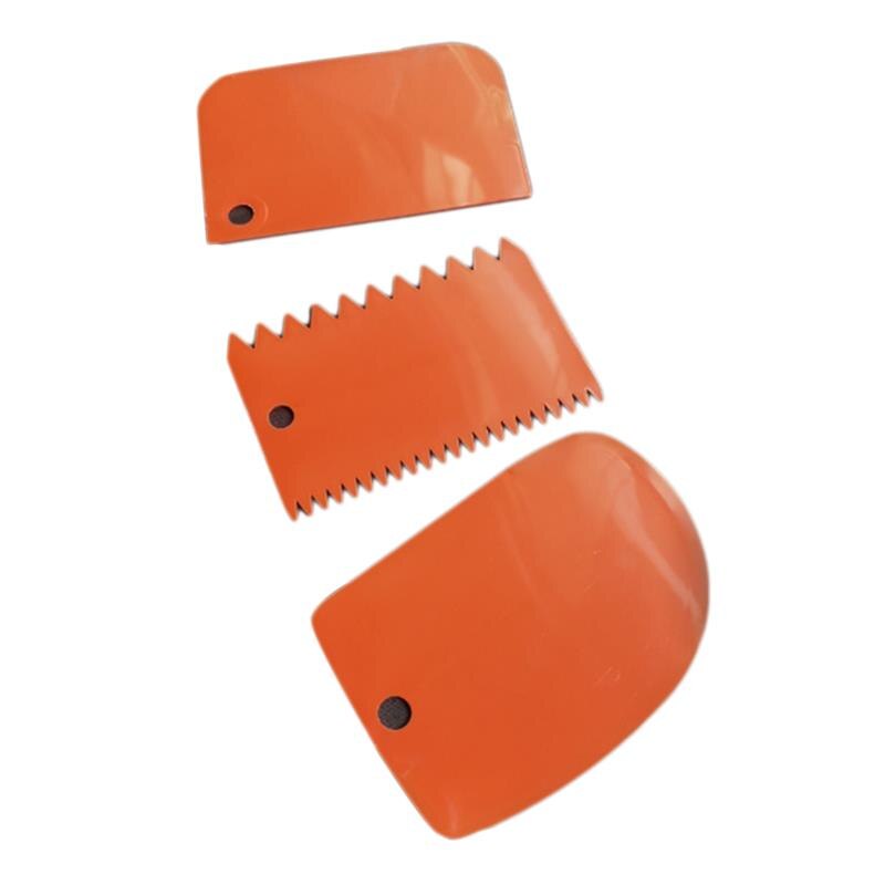 3PCS/Set Reusable Cream Scraper Irregular Teeth Edge DIY Cream Scraper Kit Cake Fondant Mold Tools