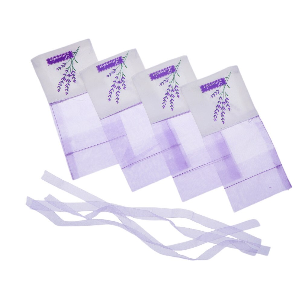 10 stk blomsterprint lavendelposer tomme duftpose poser taske til afslappende sovende lys lilla: Default Title