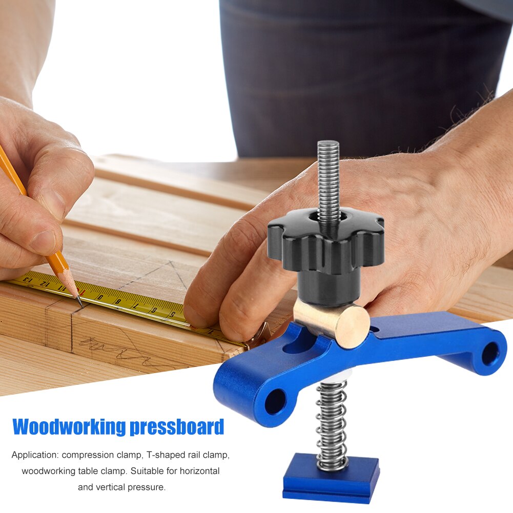 T-Track Platen Miter Track Clamping Chute Blocks Clamps Strong Toughness Wooden Portable for Woodwor