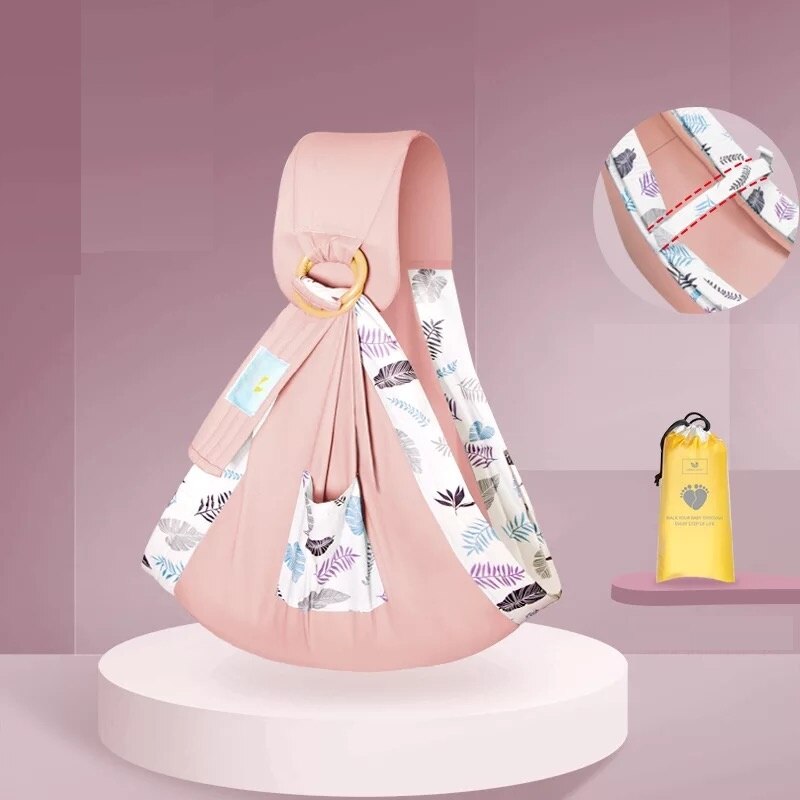 Porte-bébé ergonomique 100% coton biologique pour enfant, sac à dos, housse kangourou, bonne: pink tree