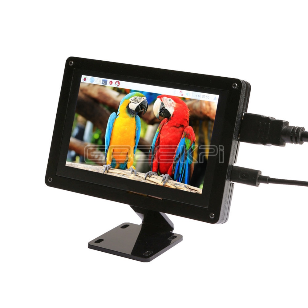 GeeekPi – moniteur d'écran tactile capacitif 5 pouces, pilote gratuit, 800x480, pour Raspberry Pi,Windows,Beaglebone noir, Plug Play