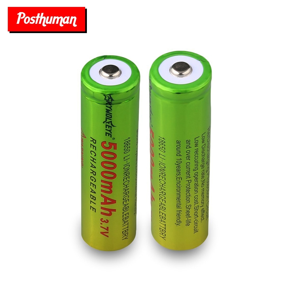 1/2/4/6/8 Pieces 18650 Li-ion Battery 5000mAh Rechargeable Batteries 3.7 V 18650 Li Ion Lithium Battery Cells Replacement