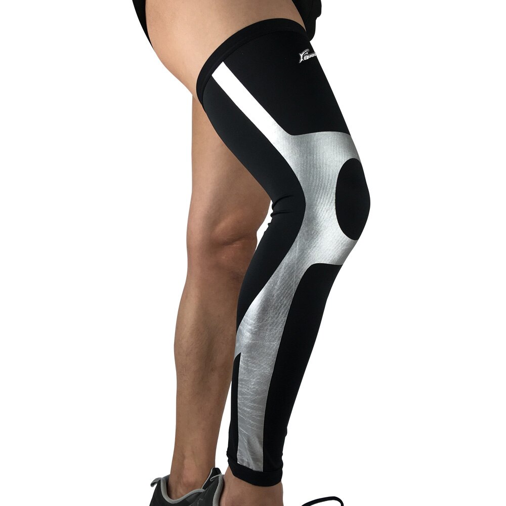 Mænd kvinder kompression fodbold basketball benærmer fitness løbeleggings tights sport fodbold benbeskytter cykling benvarmere