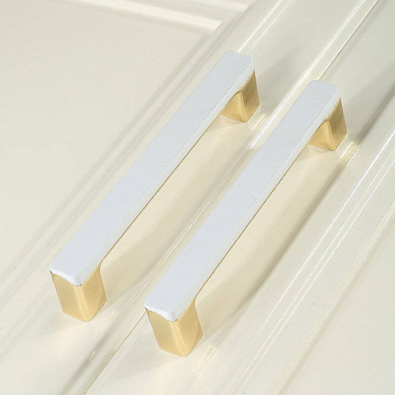 Furnitur Cabinet Handl Closet Handle Modern Simple Platinum Square Room Door Handles Modern Zinc Alloy